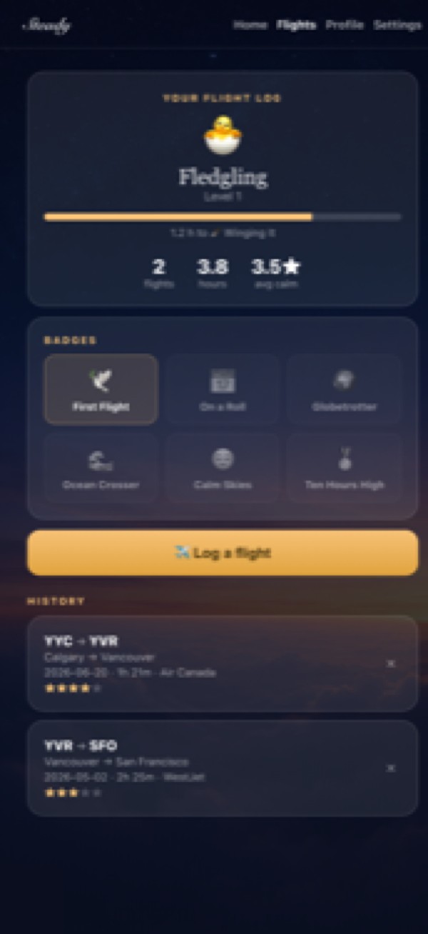 Your flight log