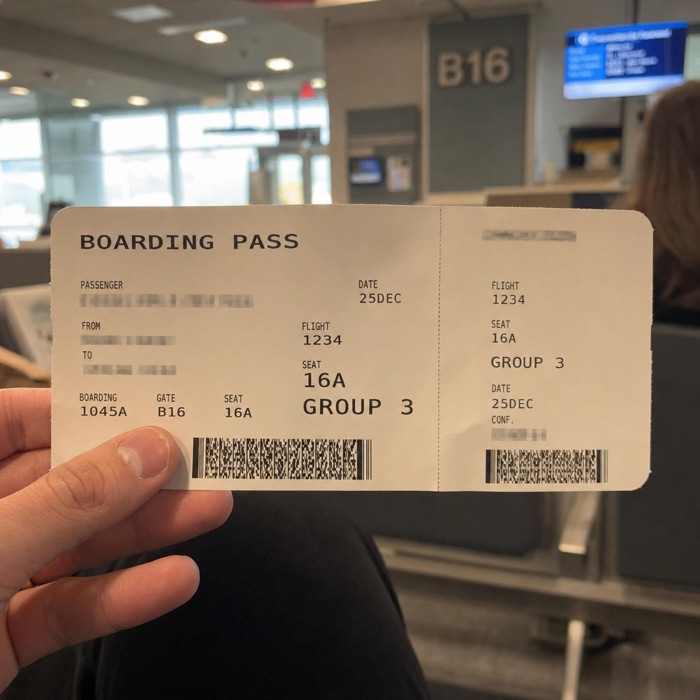 Member's boarding pass